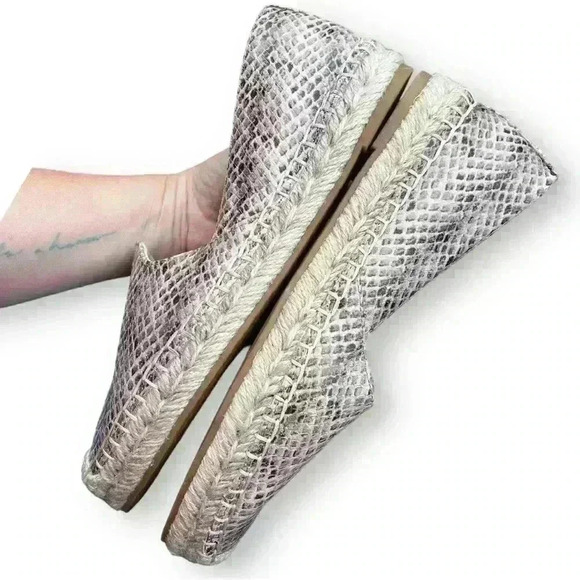 New Sam Edelman Kesia Snake Print Espadrilles Size 7.5 - Picture 6 of 11
